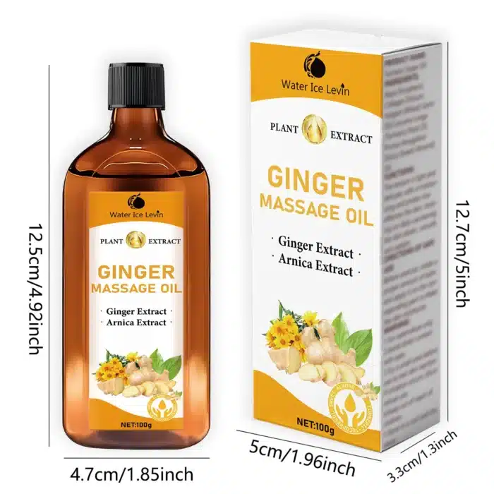 Huile de gingembre pressée à froid pour massage corporel, huile de racine de curcuma, huile d'amande douce, soin hydratant pour la peau sèche, adapté à tous les types de peau, adultes neutres 2